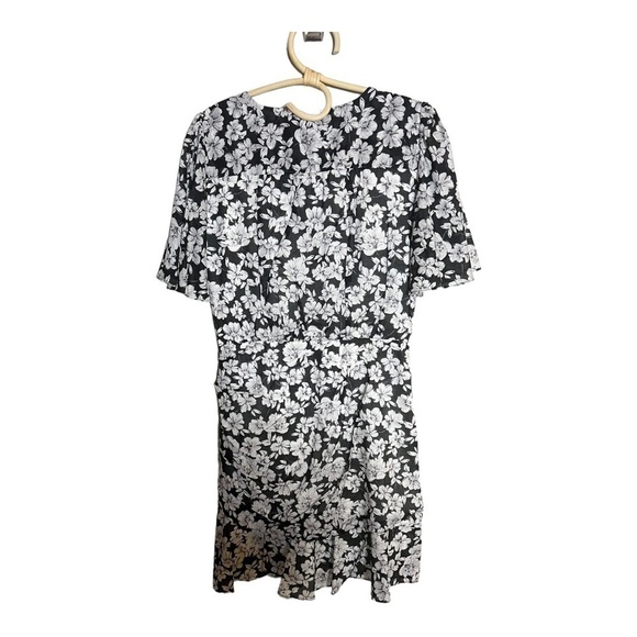 NWT Alex Marie “Suzy” Black Floral Cinched Waist Dress – 100% Cotton – Size 10 - Picture 6 of 16